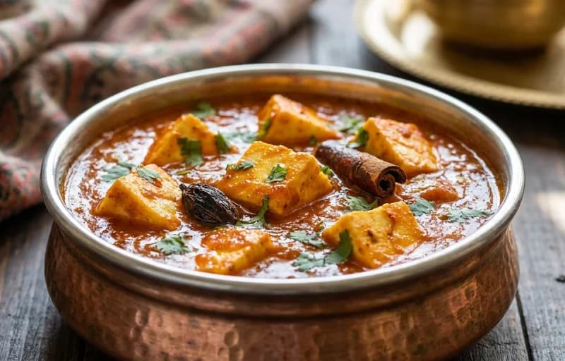 Tamatar Chaman, Haak Saag and Kashmiri Pulao - Recipe 1