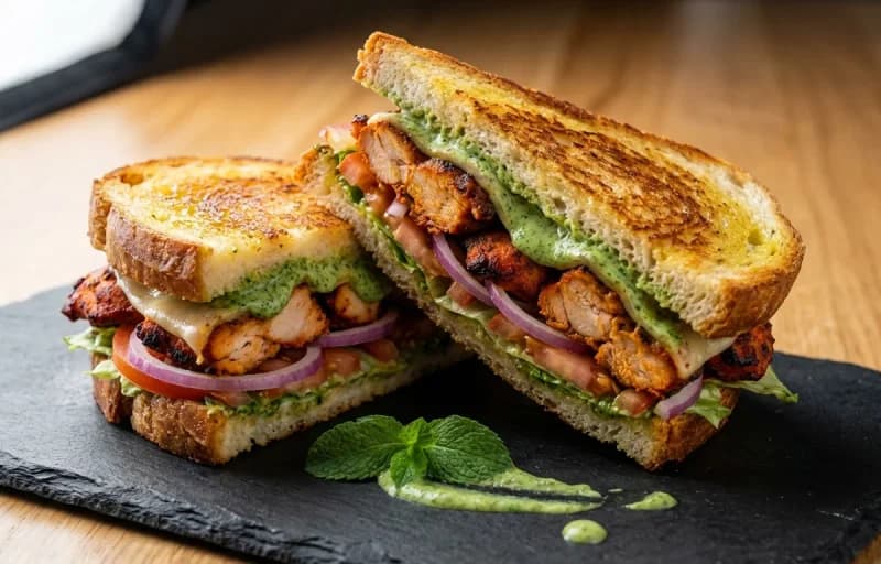 Tandoori Chicken Sandwich with Masala Fries - Recipe 1