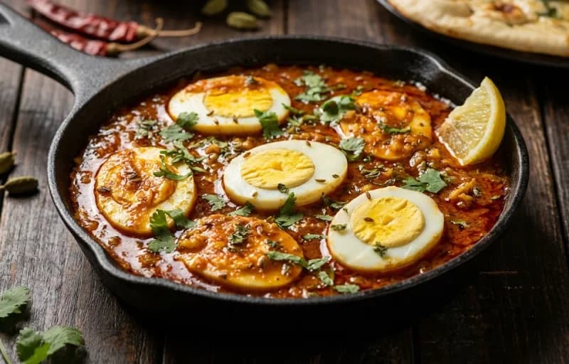 Tawa Egg Masala with Amritsari Kulcha - Recipe 1