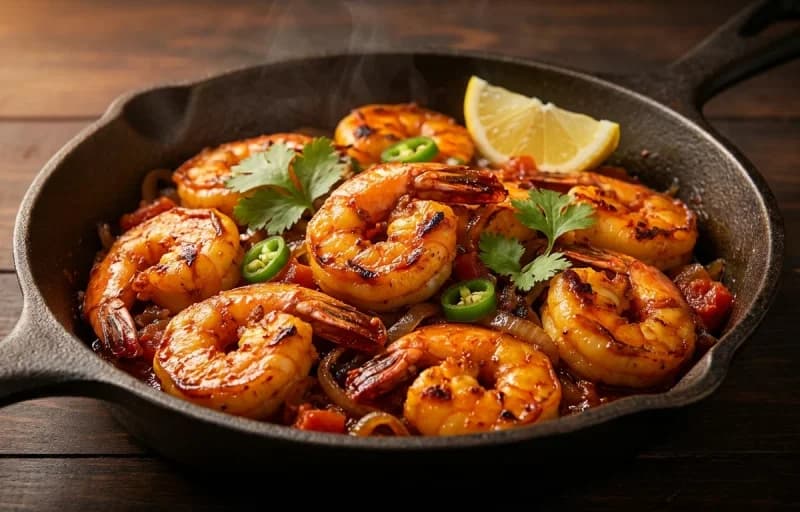 Tawa Prawns with Mint Chutney - Recipe 1