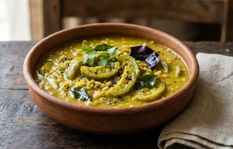 Tendli ani Moong Ambat with Steamed Basmati Rice - Recipe 1