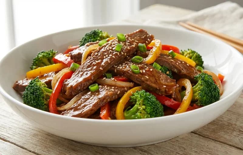 Teriyaki Beef Stir-Fry, Steamed Basmati Rice and Vegetable Stir-Fry - Recipe 1