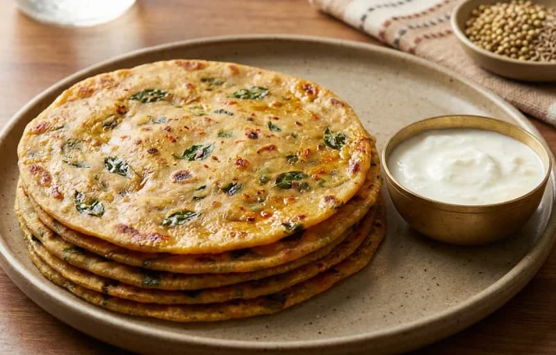 Thepla with Batata nu Shaak - Recipe 1