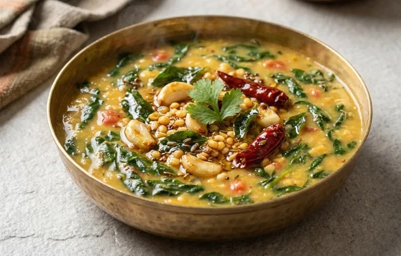 Steamed Rice, Thotakura Pappu, Dondakaya Pachadi and Biyyam Vadiyalu - Recipe 2