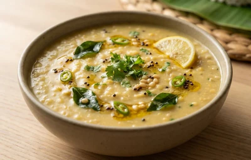 Boiled Rice, Thovve, Vegetable Palya and Ghee - Recipe 2