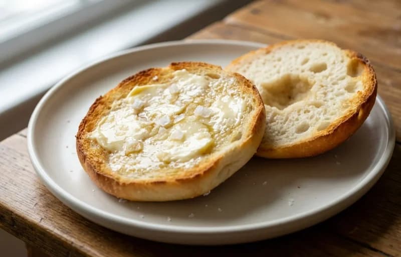 Toasted Bialy with Butter