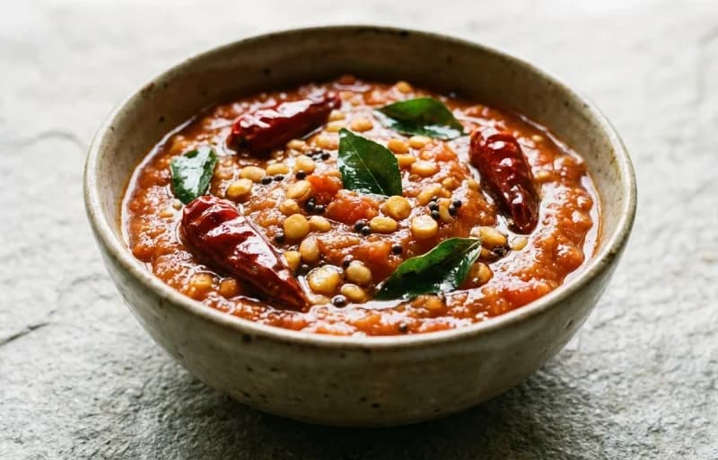 Moong Dal Dhirde with Tomato Chutney - Recipe 2