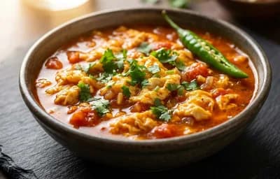 Tomato Egg Drop Curry