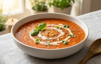 Tomato Soup with Orzo