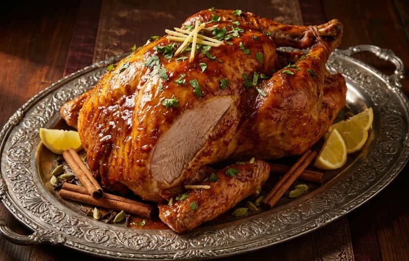 Turkey Roast, Steamed Basmati Rice and Vegetable Sambar - Recipe 1