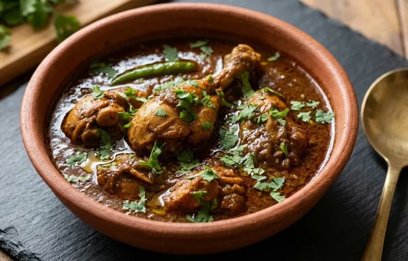 Ulavacharu Kodi with Steamed Basmati Rice - Recipe 1