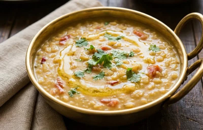 Steamed Basmati Rice, Urad Dal Fry and Aloo Bhujia - Recipe 2