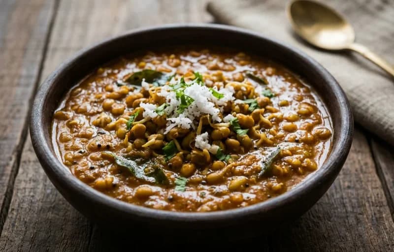 Rice Bhakri, Vaalachi Amti and Gajar Kosambari - Recipe 2