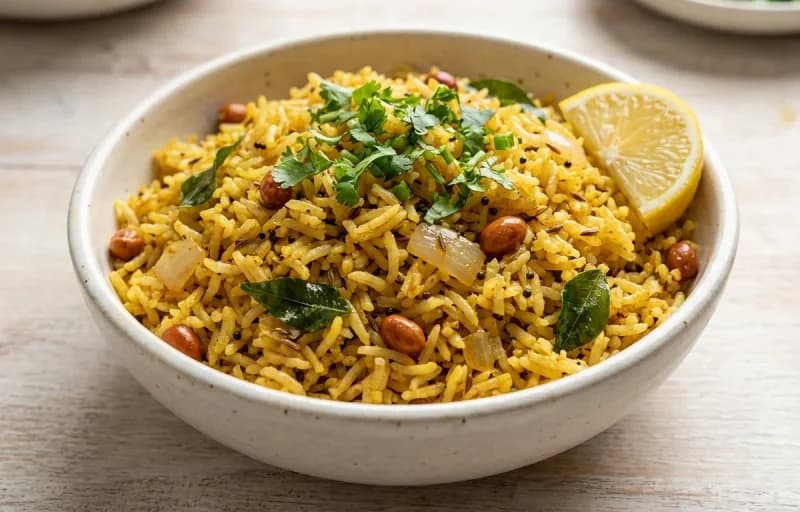 Vagharelo Bhaat, Gujarati Moong Curry and Mango Pickle - Recipe 1