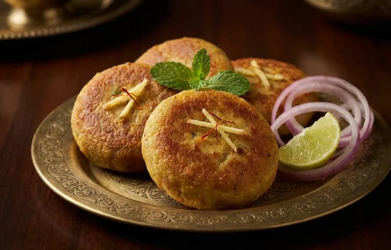 Veg Galouti Kebab, Warqi Paratha and Mint Chutney - Recipe 1