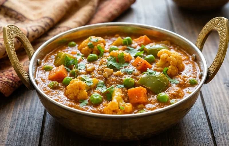 Veg Kolhapuri with Jowar Bhakri - Recipe 1