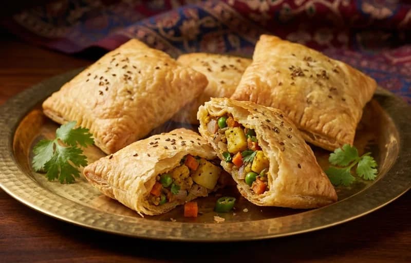 Veg Lukhmi with Mint Chutney - Recipe 1