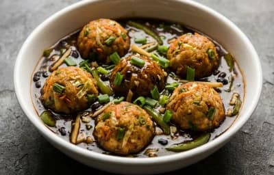 Vegetable Balls in Black Bean Sauce