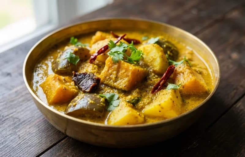 Arwa Bhaat, Vegetable Besara and Badi Chura - Recipe 2