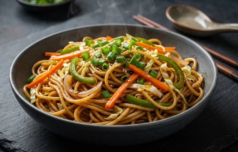 Chilli Chicken Dry with Vegetable Hakka Noodles - Recipe 2