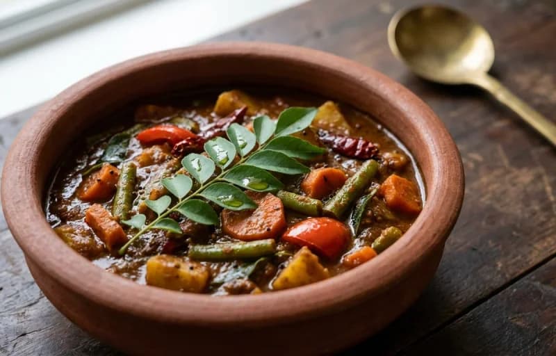 Vegetable Pulimunchi with Neer Dosa - Recipe 1