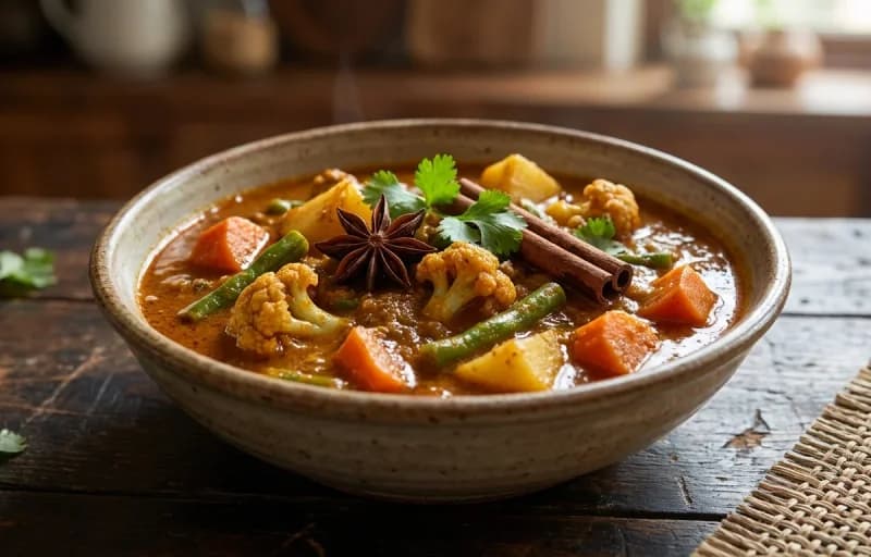 Vegetable Xacuti with Goan Poee Bread - Recipe 1