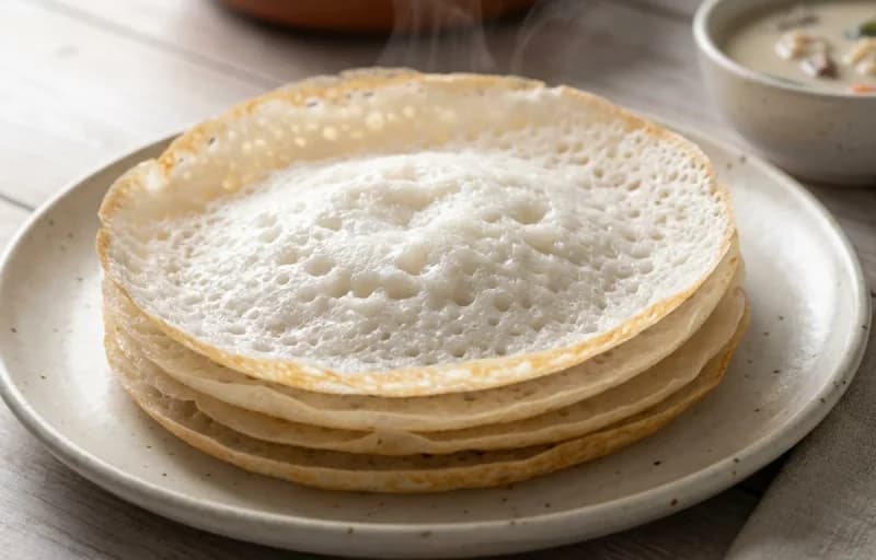 Vellayappam with Kerala Fish Molee - Recipe 1