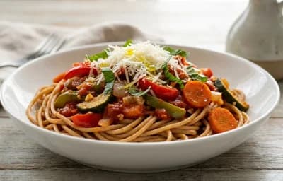 Whole Wheat Spaghetti with Vegetable Marinara