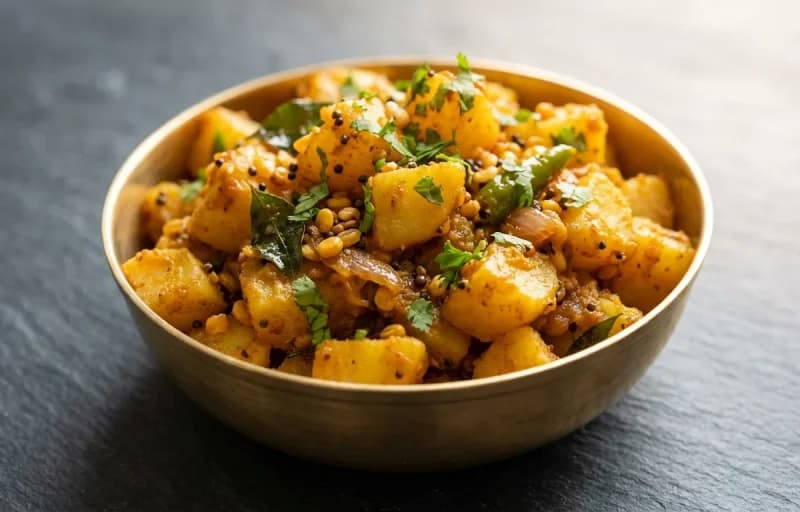 Poori, Aloo Kura and Perugu - Recipe 2