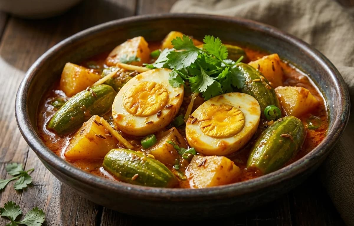 Aloo Parwal with Egg