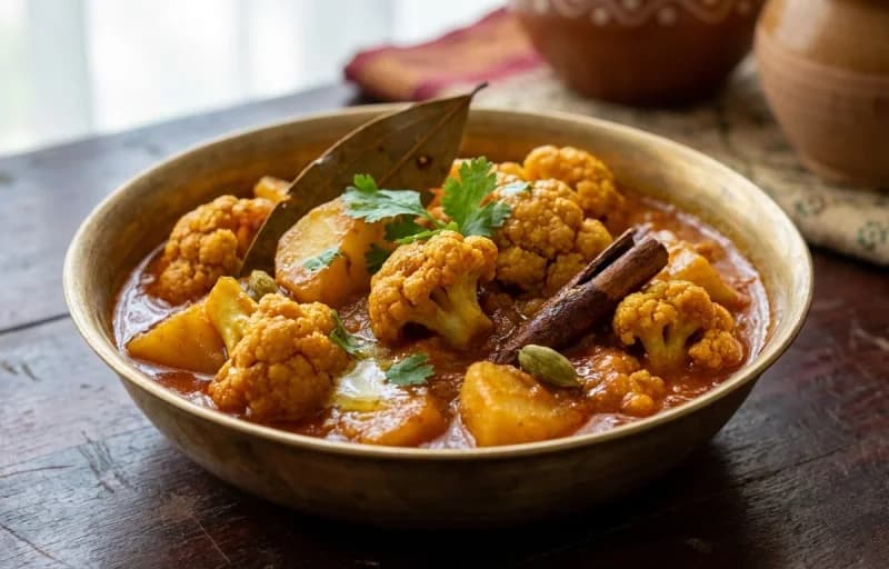 Bengali Porota with Aloo Phulkopir Dalna - Recipe 2