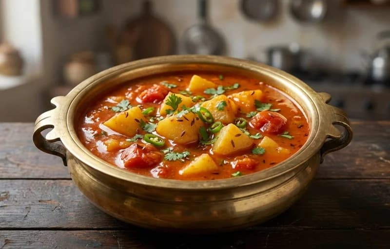 Phulka with Aloo Tamatar Salan - Recipe 2