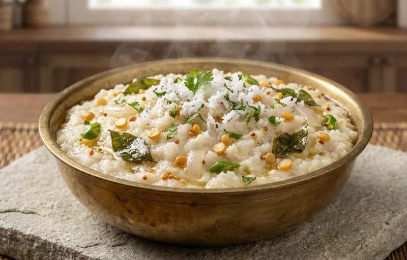 Arisi Upma with Vegetable Sambar - Recipe 1