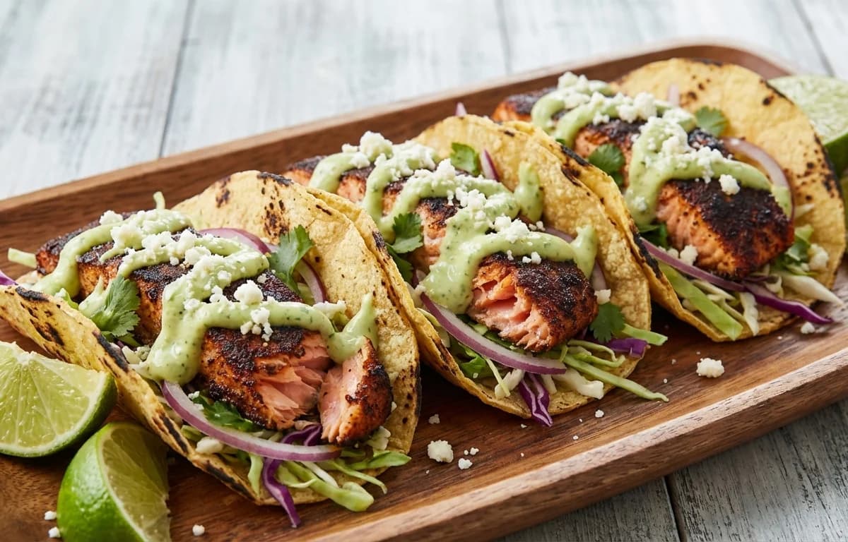 Blackened Salmon Tacos