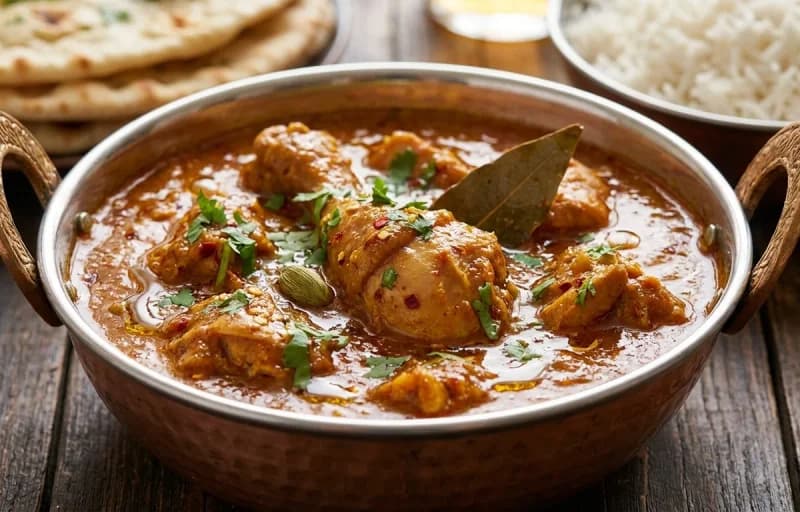 Chicken Curry, Jeera Rice and Cucumber Raita - Recipe 1