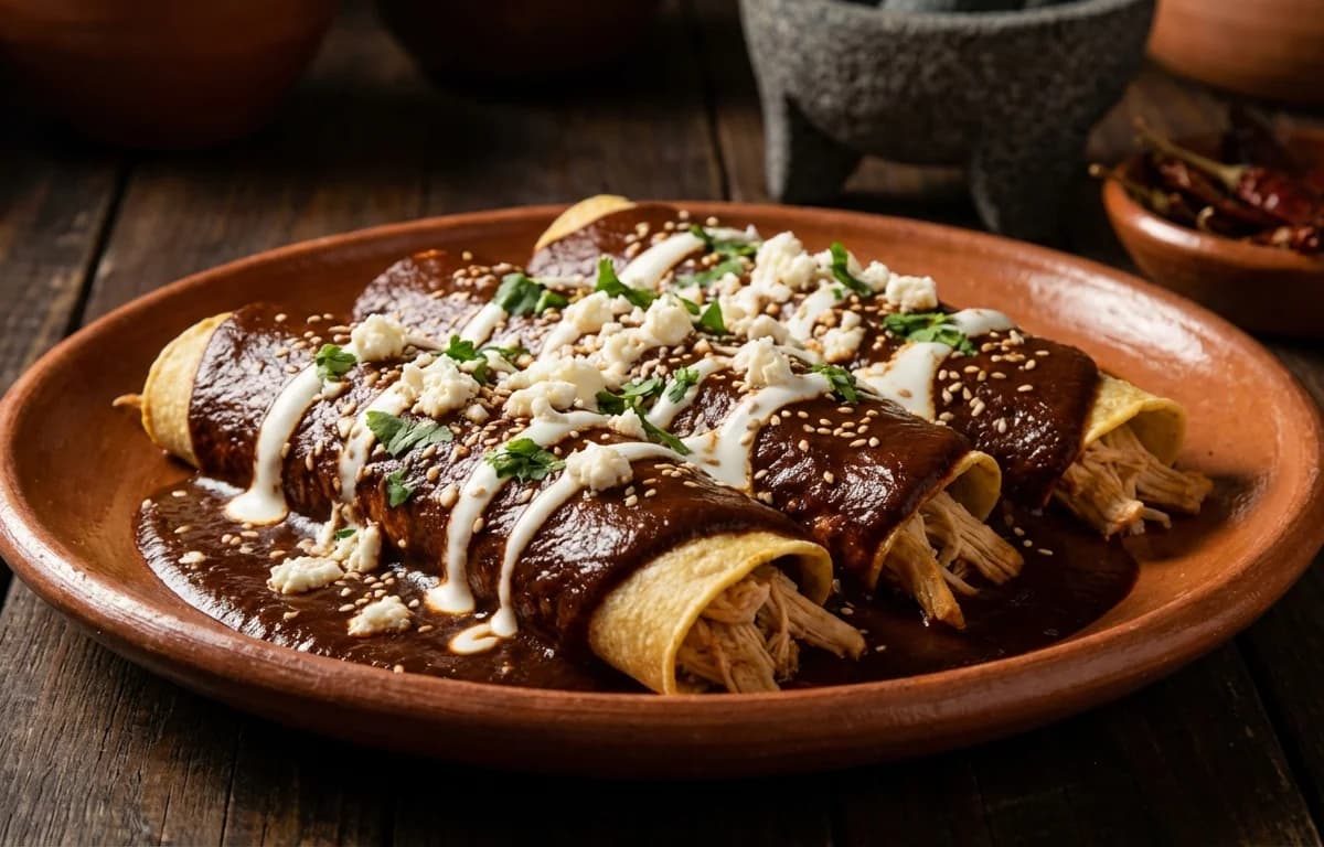 Chicken Mole Enchiladas