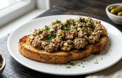 Chopped Liver on Rye Toast