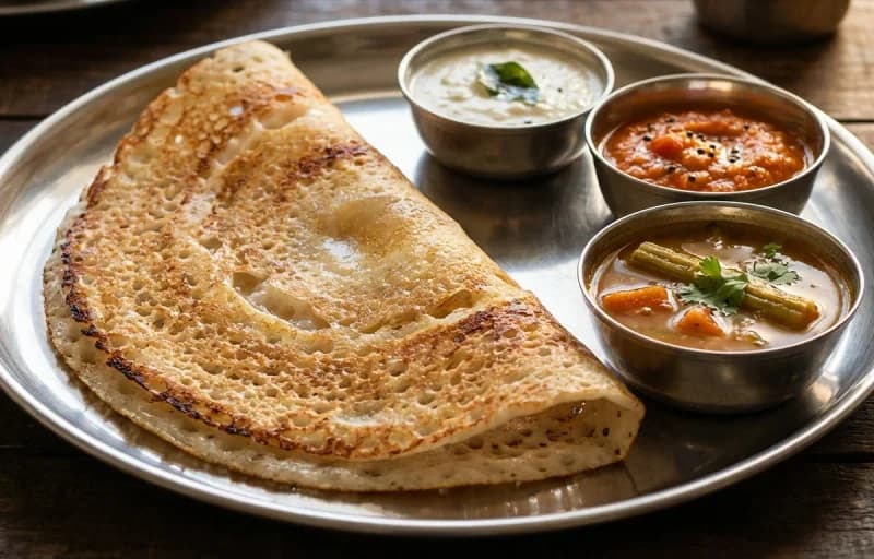 Dosa with Chicken 65 - Recipe 1