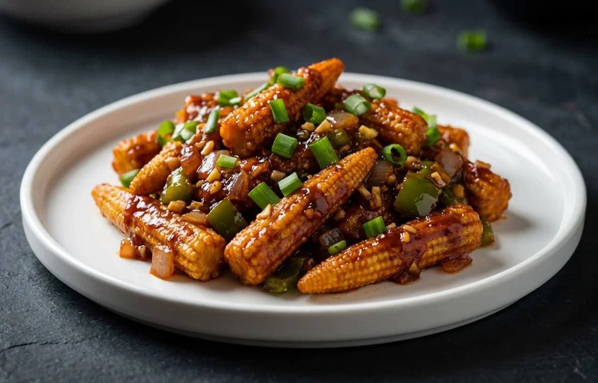Dry Baby Corn Manchurian