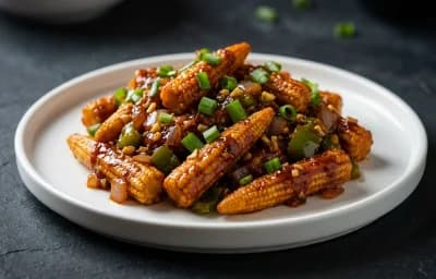 Dry Baby Corn Manchurian