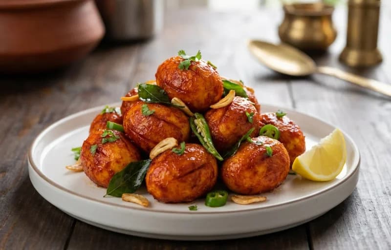 Curd Rice, Egg 65 and Mango Pickle - Recipe 2