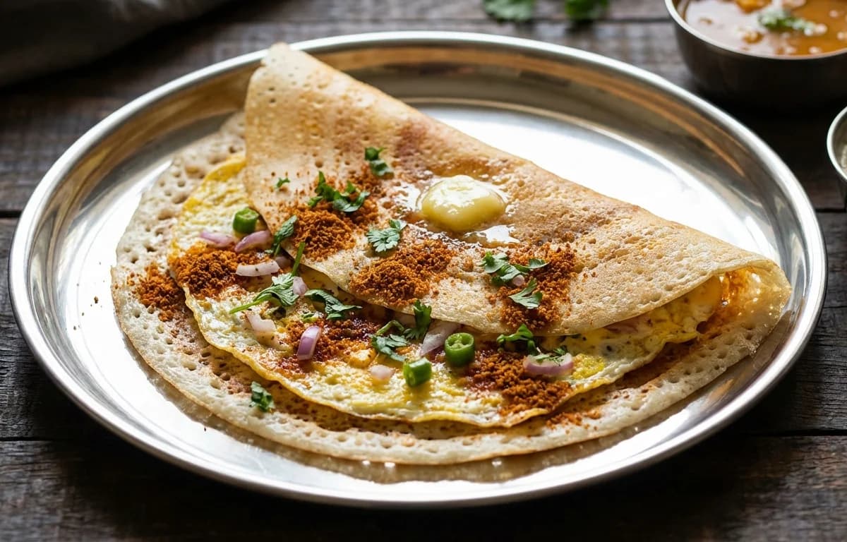 Egg Podi Dosa