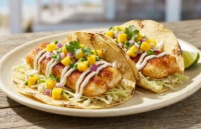 Fish Tacos with Mango Salsa