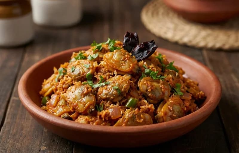 Goan Clam Sukhem with Ladi Pav - Recipe 1