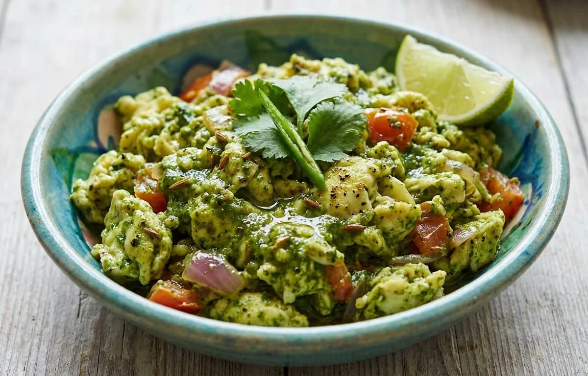 Goan Green Masala Scrambled Eggs