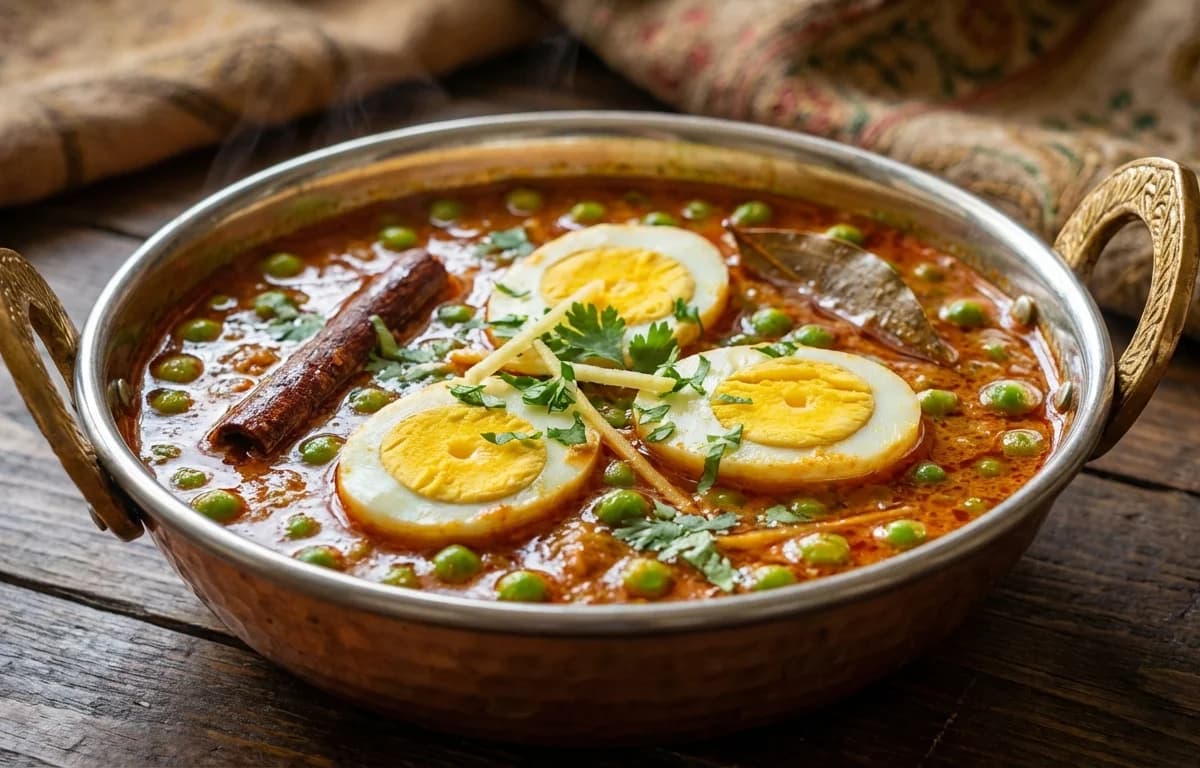 Green Peas and Egg Curry