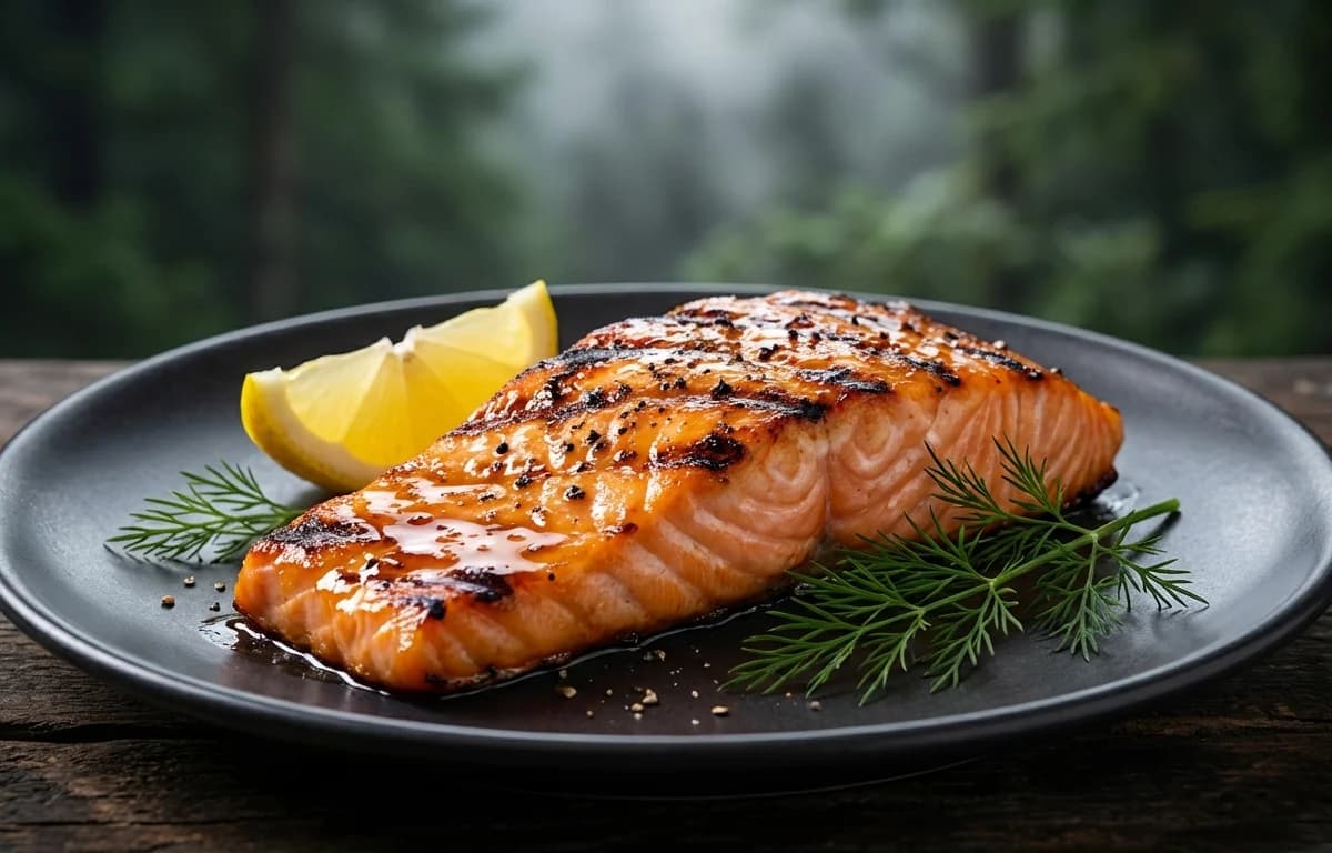 Grilled Salmon with Maple Glaze