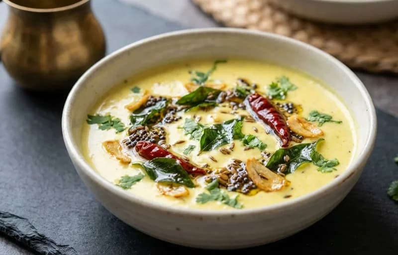 Hyderabadi Dahi ki Kadi with Bagara Chawal - Recipe 1