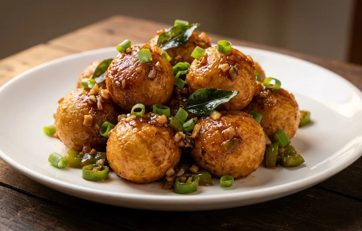 Hyderabadi Egg Manchurian Dry