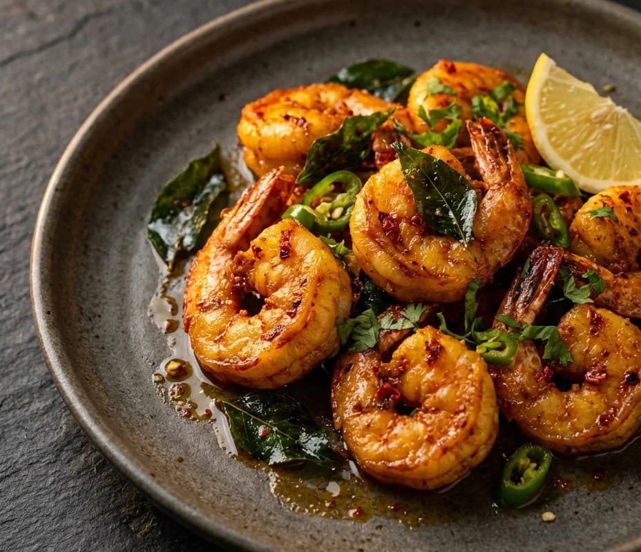 Hyderabadi Fried Prawns